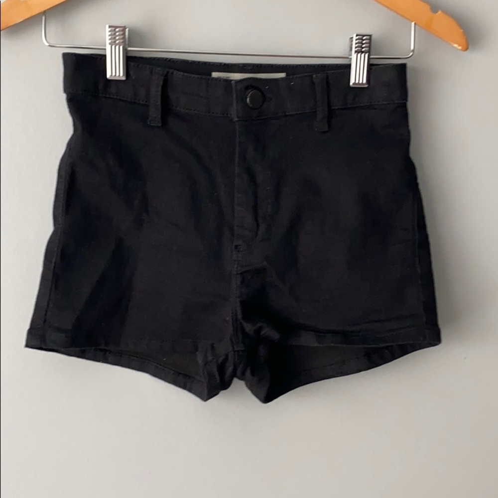 TopShop Joni Short Mini Highrise Black Shorts